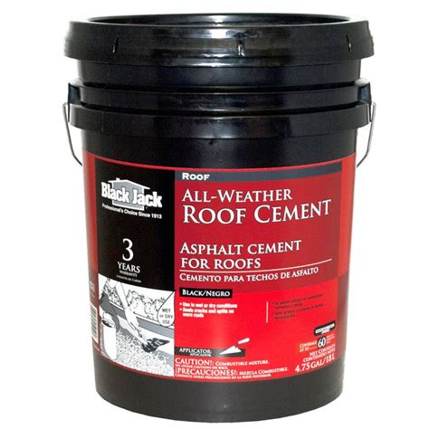 black jack 4.75 gallon fibered waterproofer cement roof sealant
